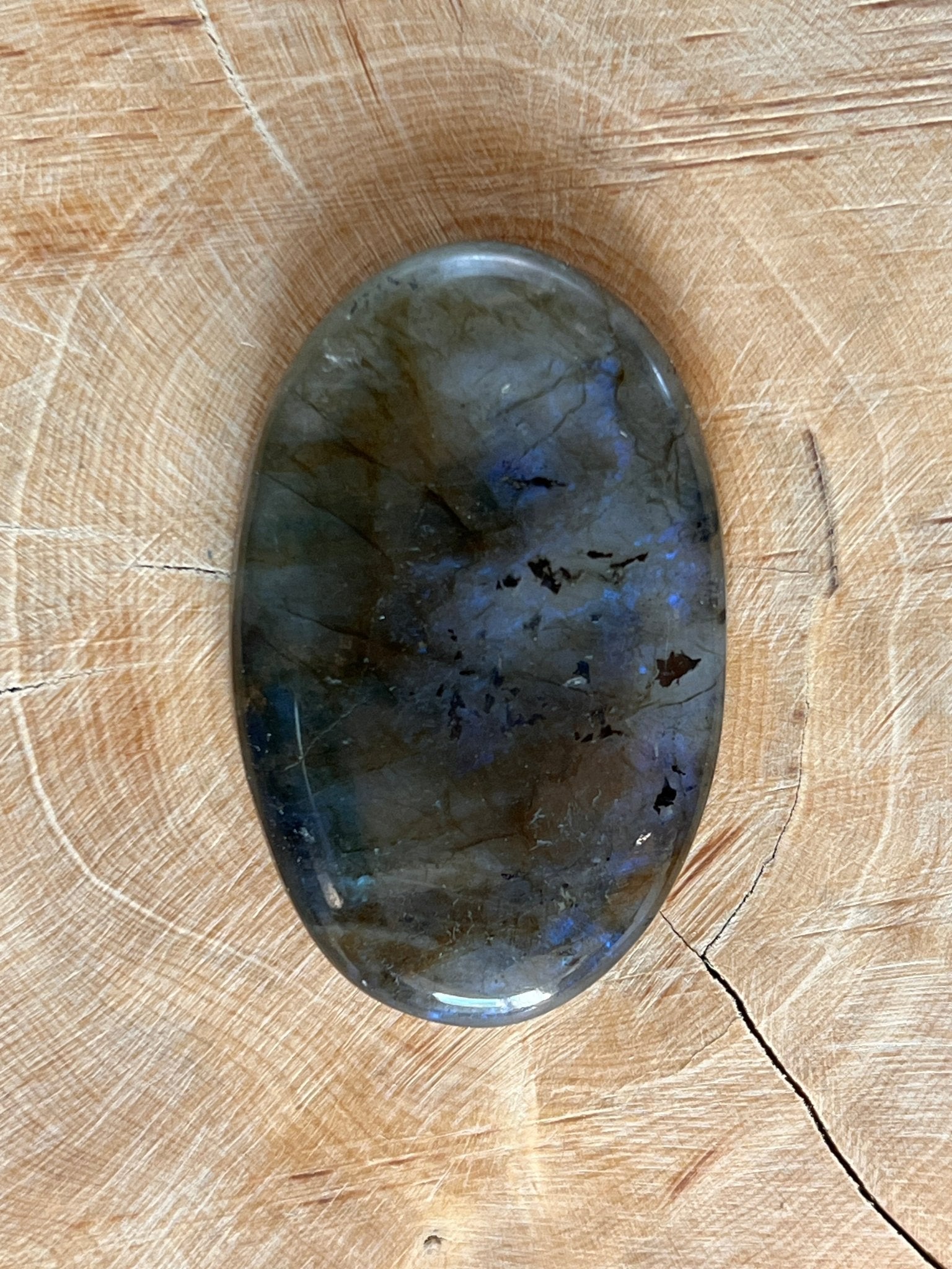 Labradorite n°2 (4,8cm x 3,1cm) - Solyluna Macramé