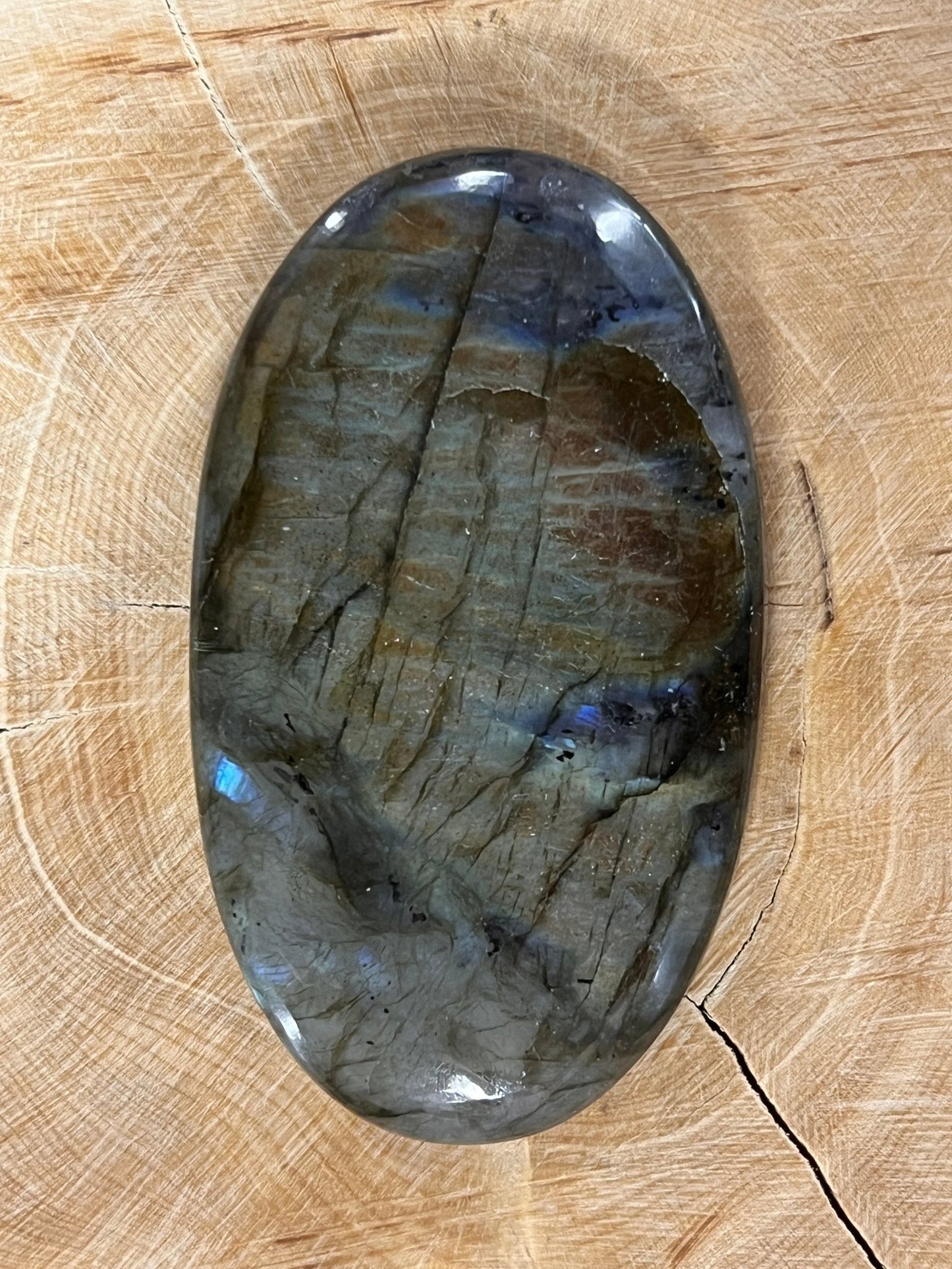 Labradorite n°4 (5,9cm x 3,3cm) - Solyluna Macramé