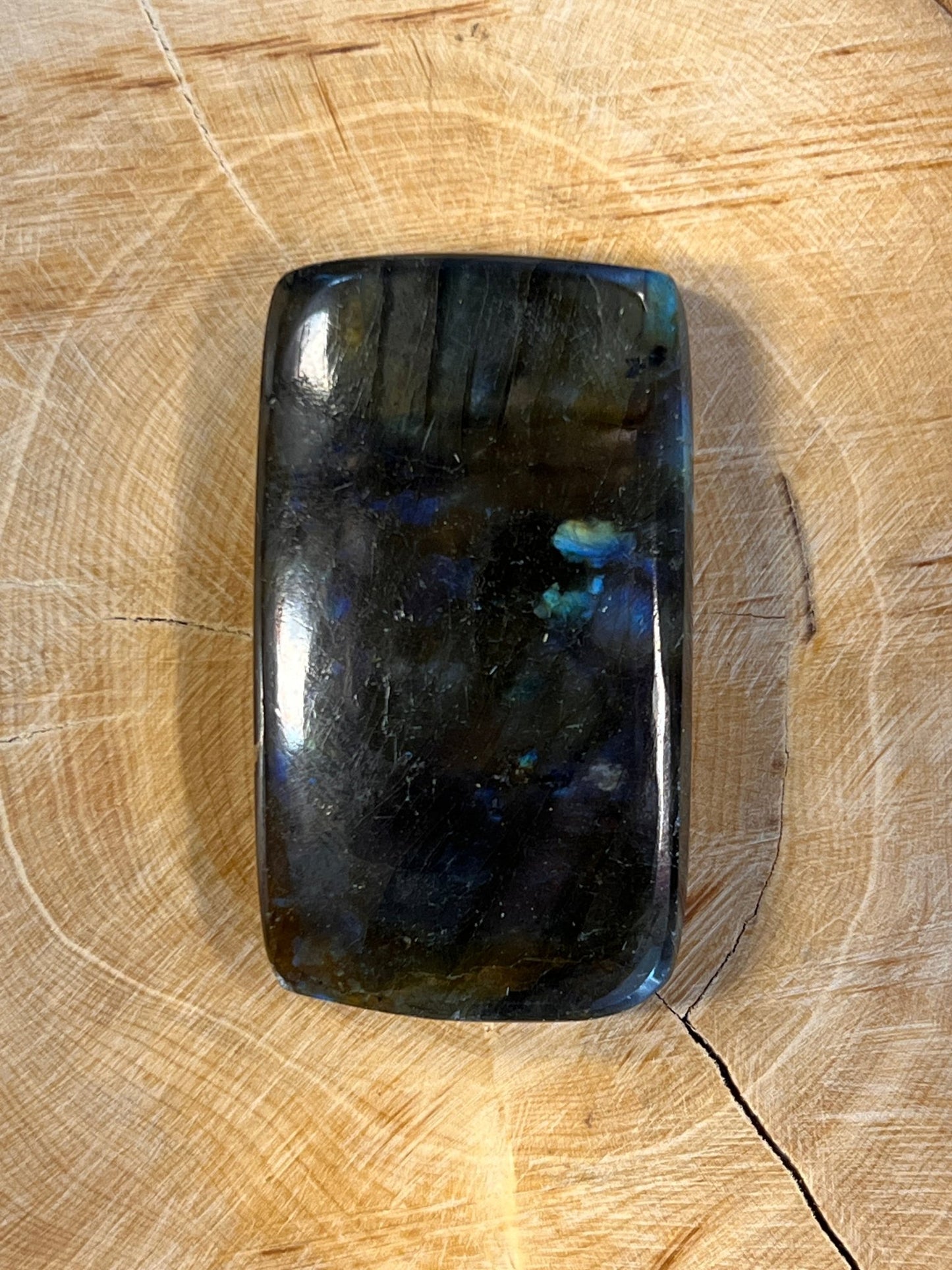 Labradorite n°5 (4,1cm x 2,6cm) - Solyluna Macramé