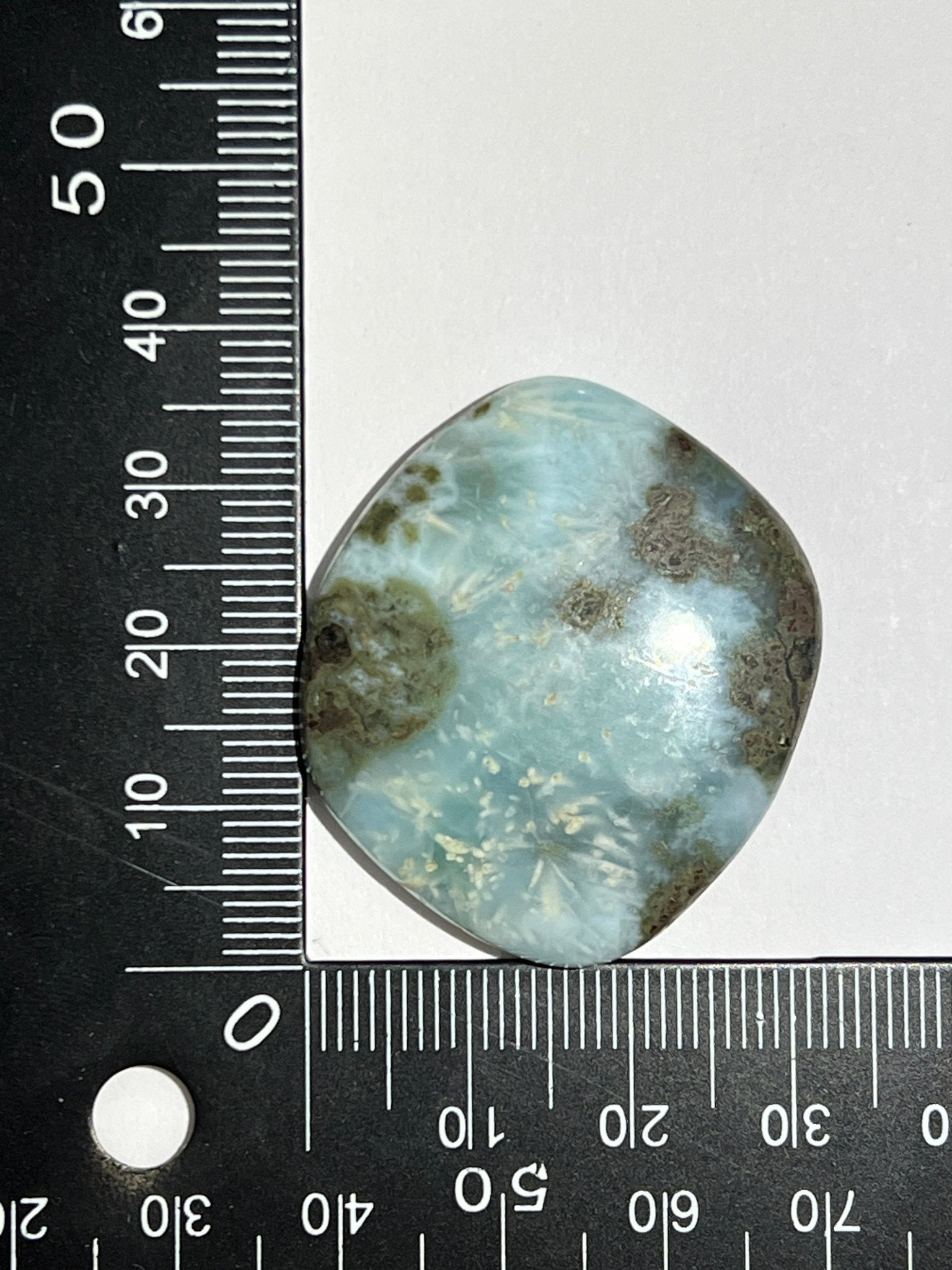 Larimar n°3 (3,6cm x 3,1cm) - Solyluna Macramé