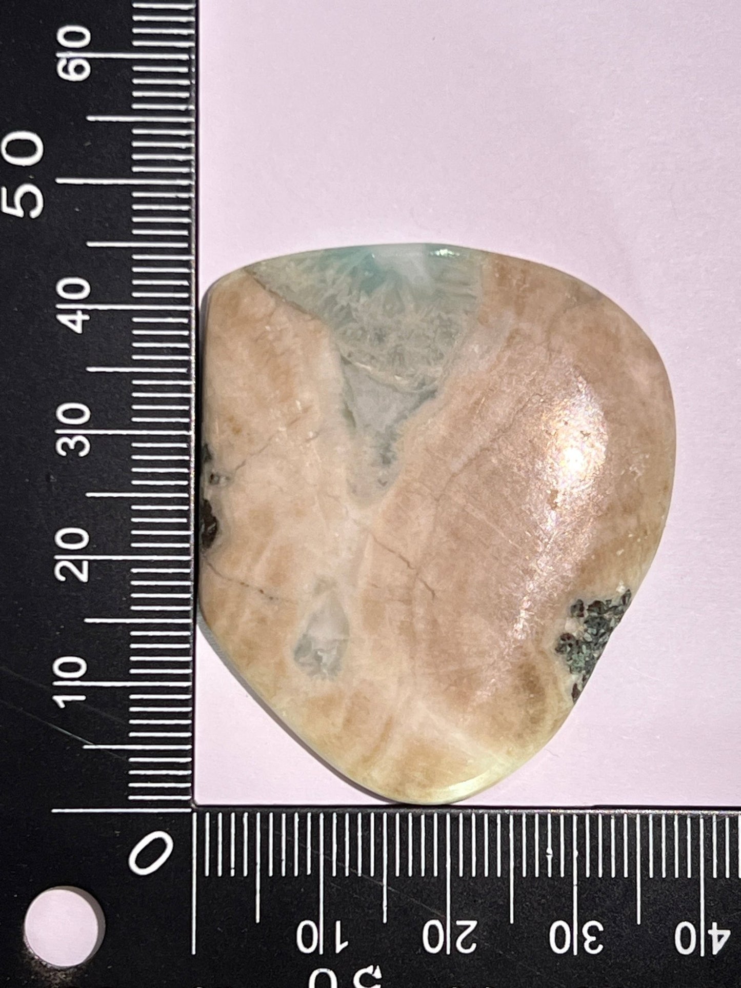 Larimar n°2 (4,2cm x 3,7cm) - Solyluna Macramé