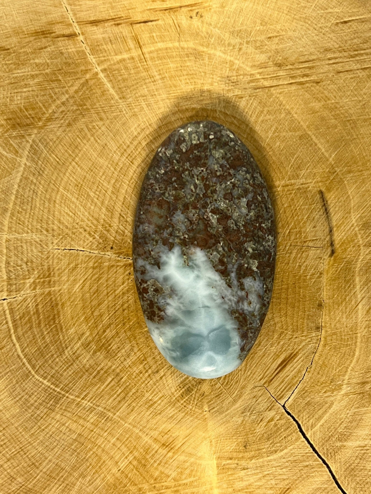 Larimar n°5 (3,9cm x 2,1cm) - Solyluna Macramé