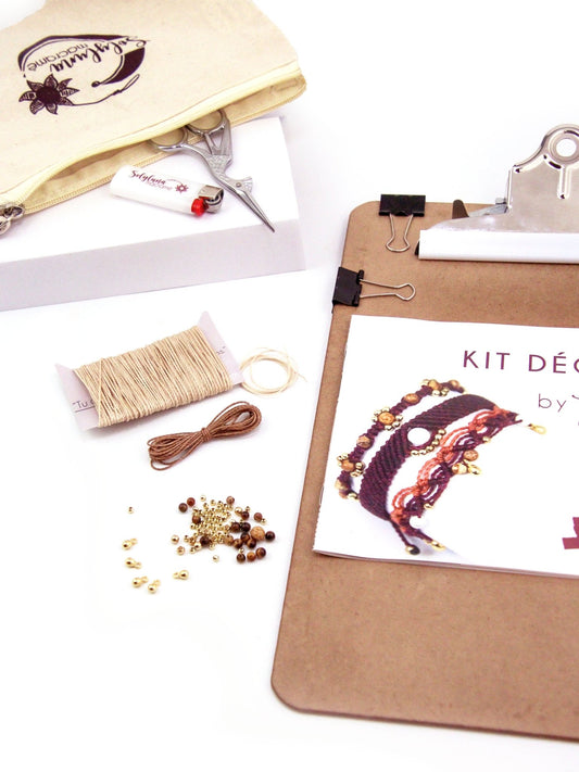 Le Kit Découverte - Kit pour réaliser 3 bracelets + Vidéo - Solyluna Macramé