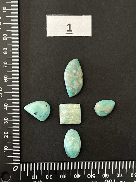 Lot de 5 Mini Amazonite : n°1 - Solyluna Macramé