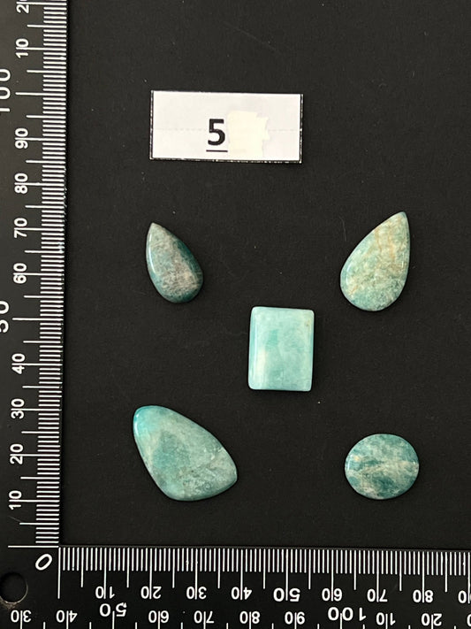 Lot de 5 Mini Amazonite : n°5 - Solyluna Macramé