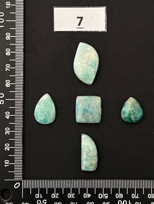Lot de 5 Mini Amazonite : n°7 - Solyluna Macramé