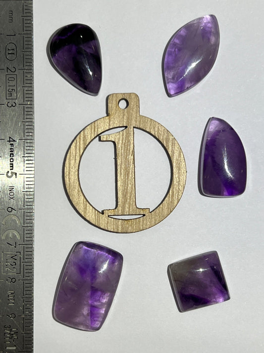 Lot de 5 Mini Améthyste : N°1 - Solyluna Macramé