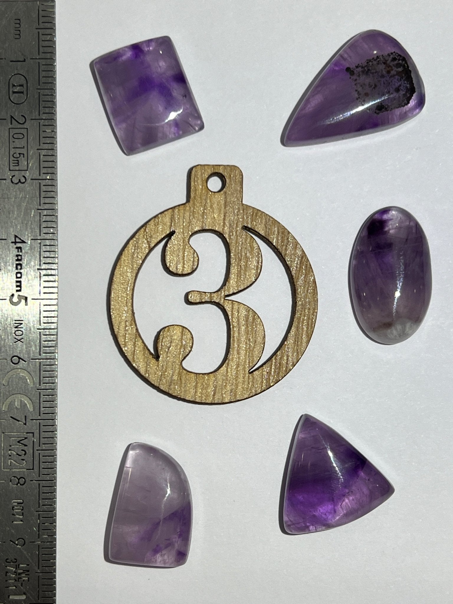 Lot de 5 Mini Améthyste : N°3 - Solyluna Macramé