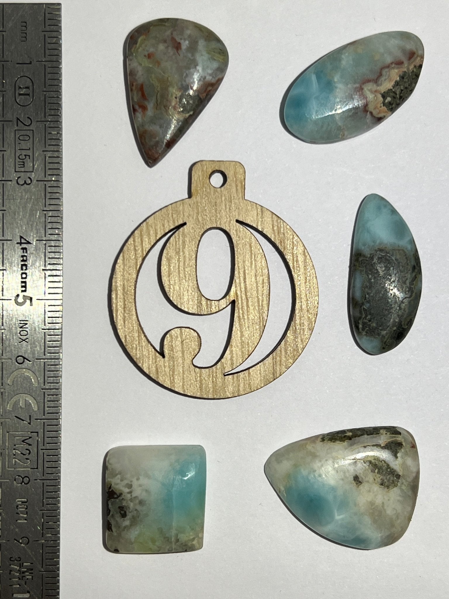 Lot de 5 Mini Larimar : N°9 - Solyluna Macramé