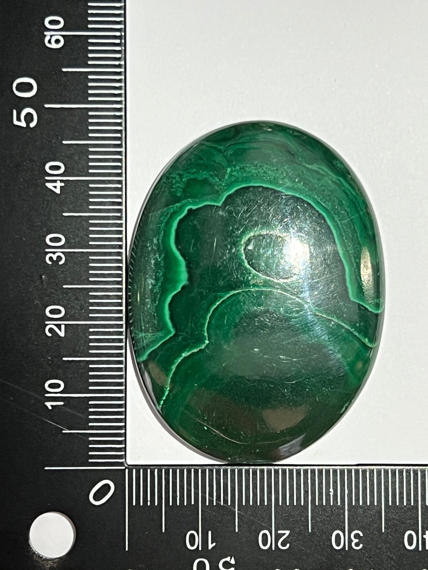 Malachite n°3 (4,7cm x 3,5cm) - Solyluna Macramé