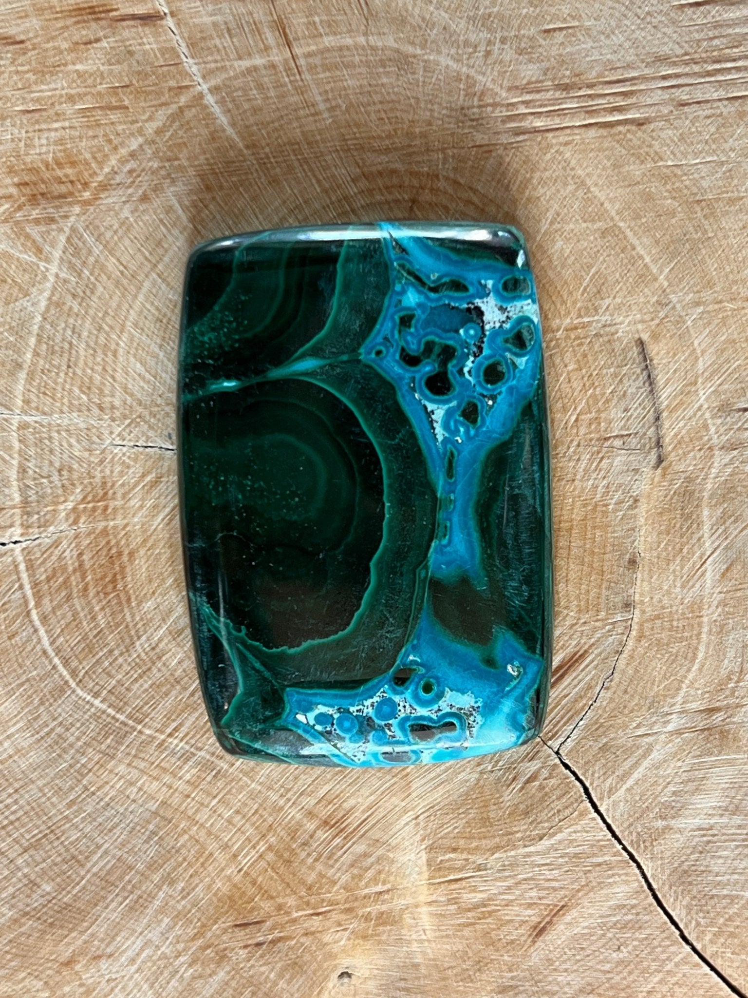 Malachite n°2 (4,2cm x 2,9cm) - Solyluna Macramé