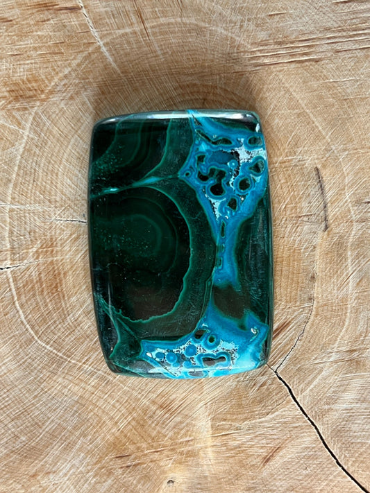 Malachite n°2 (4,2cm x 2,9cm) - Solyluna Macramé