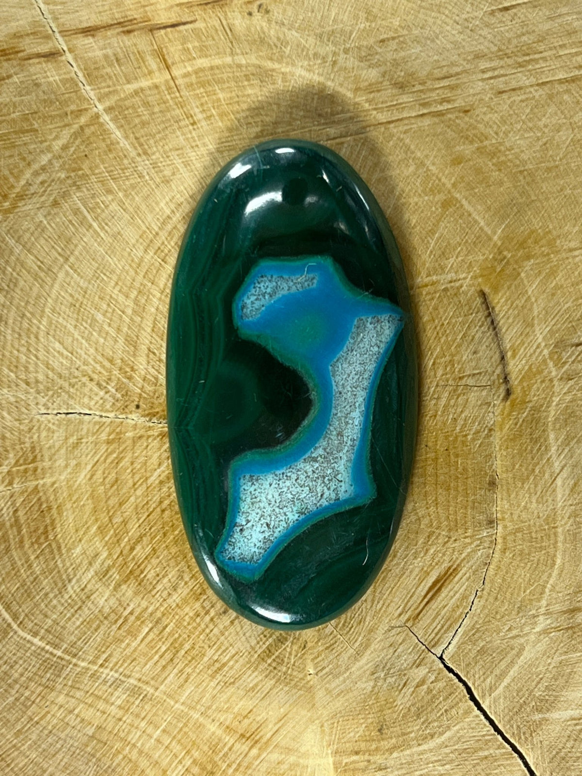 Malachite n°2 (4,5cm x 2,3cm) - Solyluna Macramé