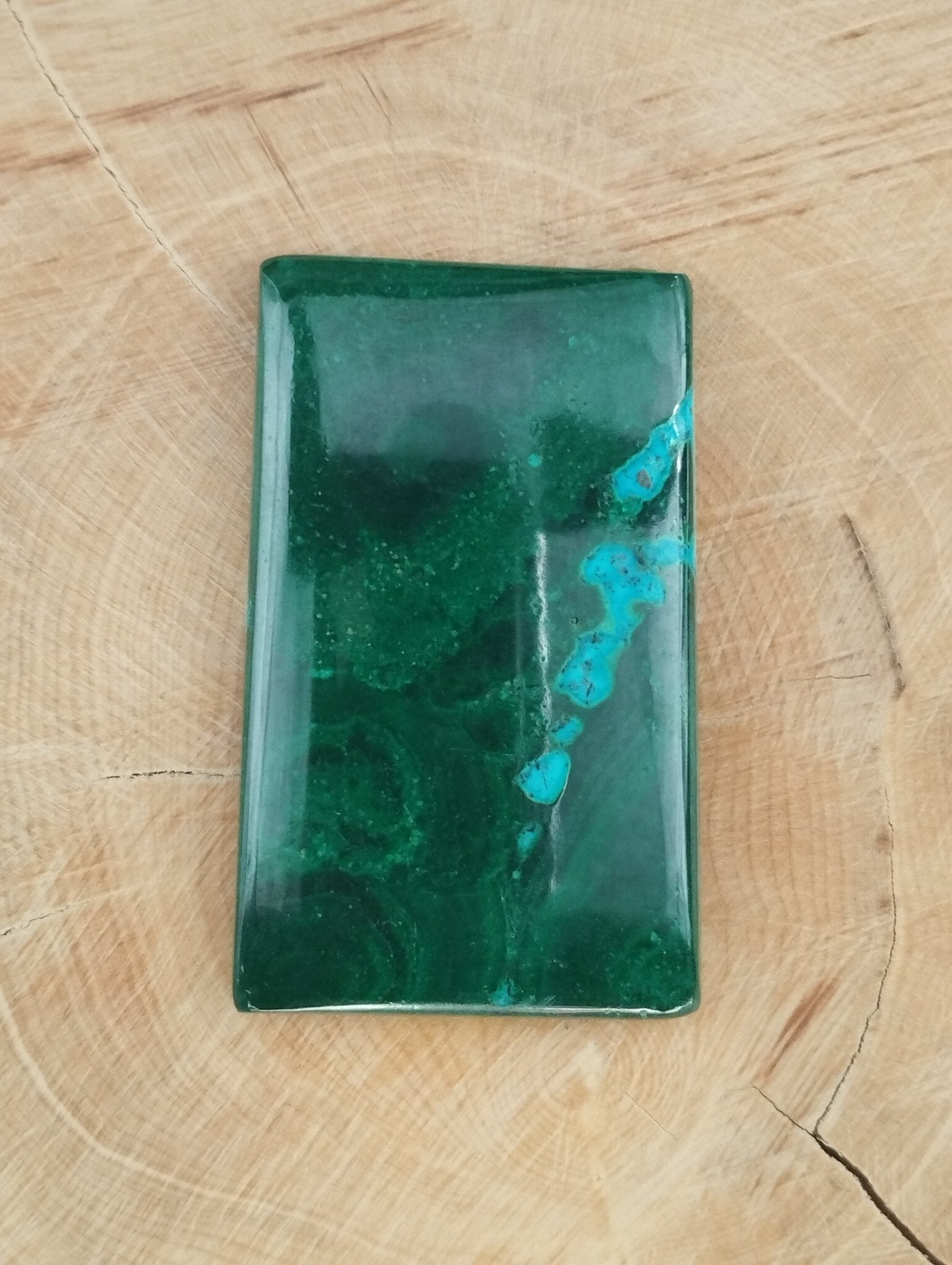 Malachite n°3 (4cm x 2,4cm) - Solyluna Macramé