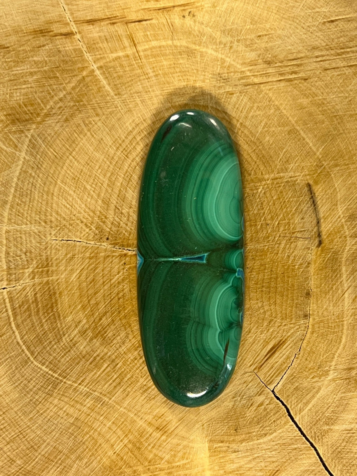 Malachite n°4 (4,7cm x 1,7cm) - Solyluna Macramé