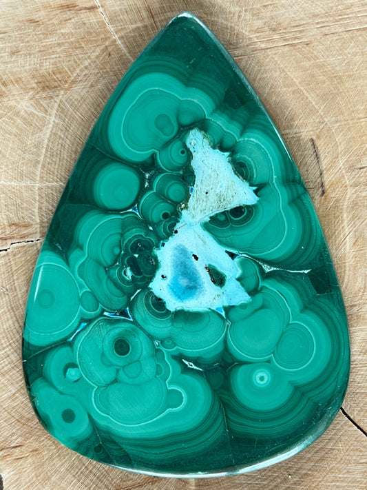 Malachite n°4 (8cm x 5,1cm) - Solyluna Macramé