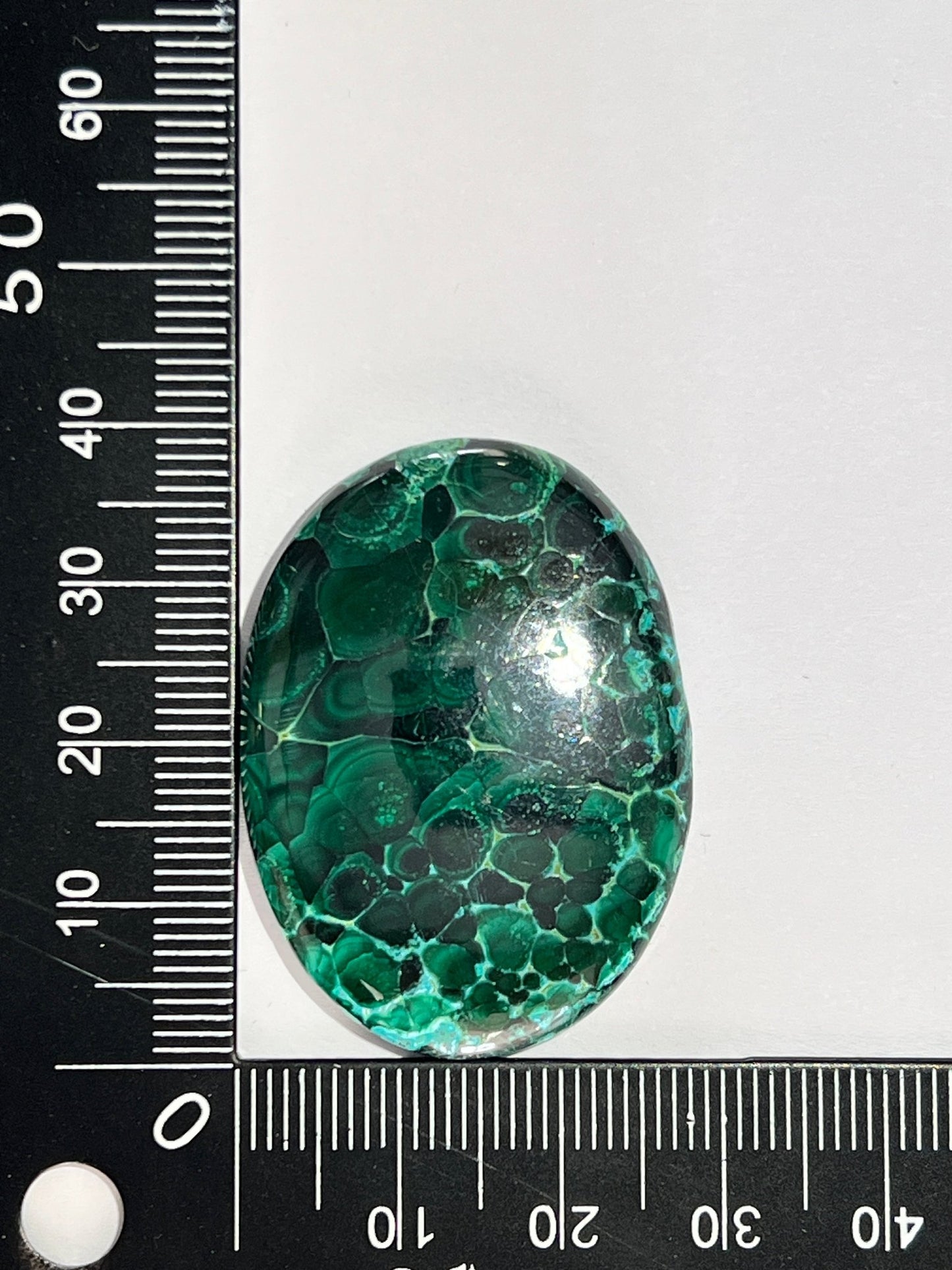 Malachite n°5 (3,9cm x 2,8cm) - Solyluna Macramé