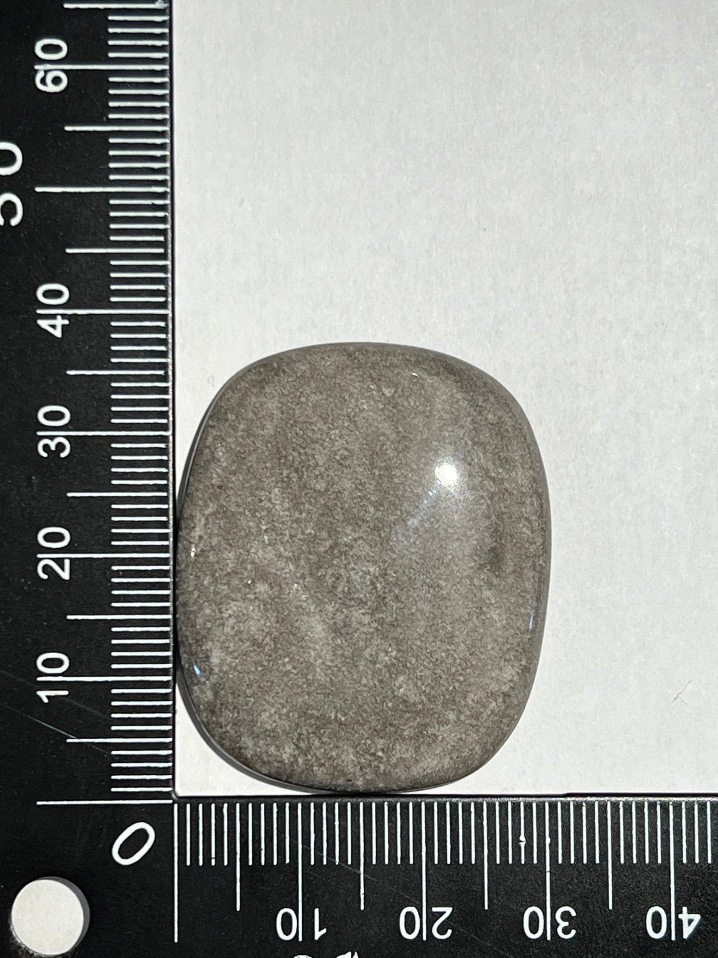 Obsidienne Argenté n°4 (3,7cm x 2,9cm) - Solyluna Macramé