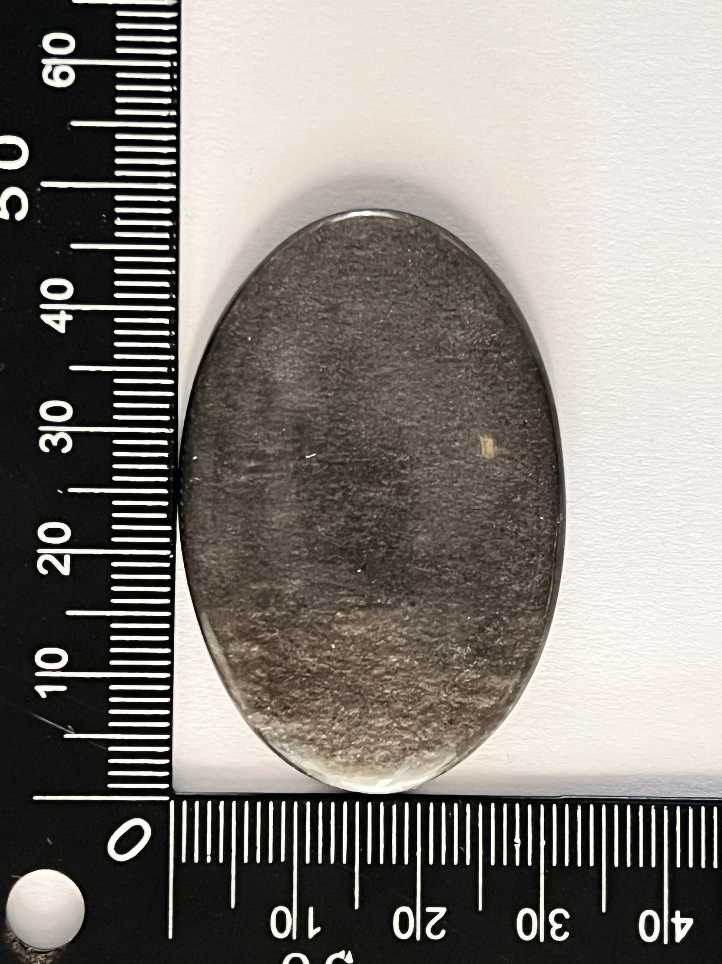 Obsidienne Argenté n°1 (4,8cm x 3,2cm) - Solyluna Macramé