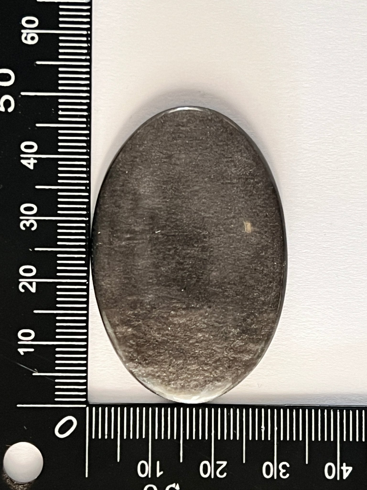 Obsidienne Argenté n°1 (4,8cm x 3,2cm) - Solyluna Macramé