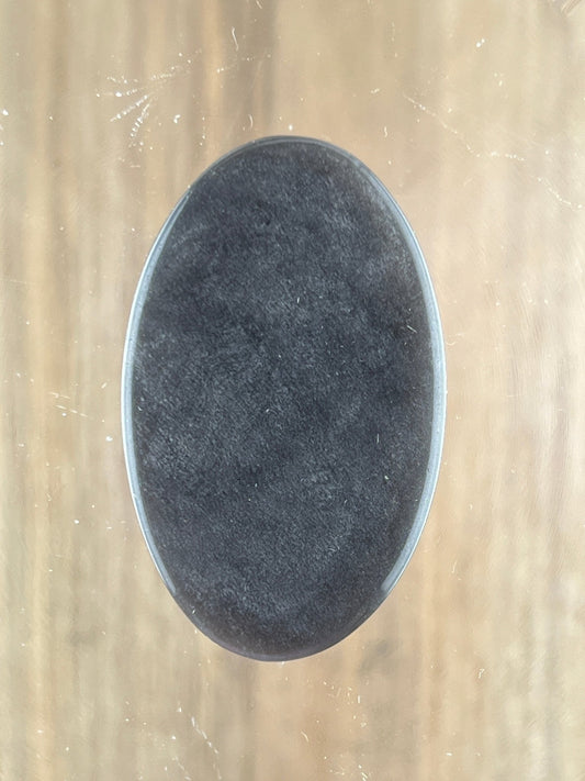 Obsidienne Argenté n°5 (4,5cm x 2,7cm) - Solyluna Macramé
