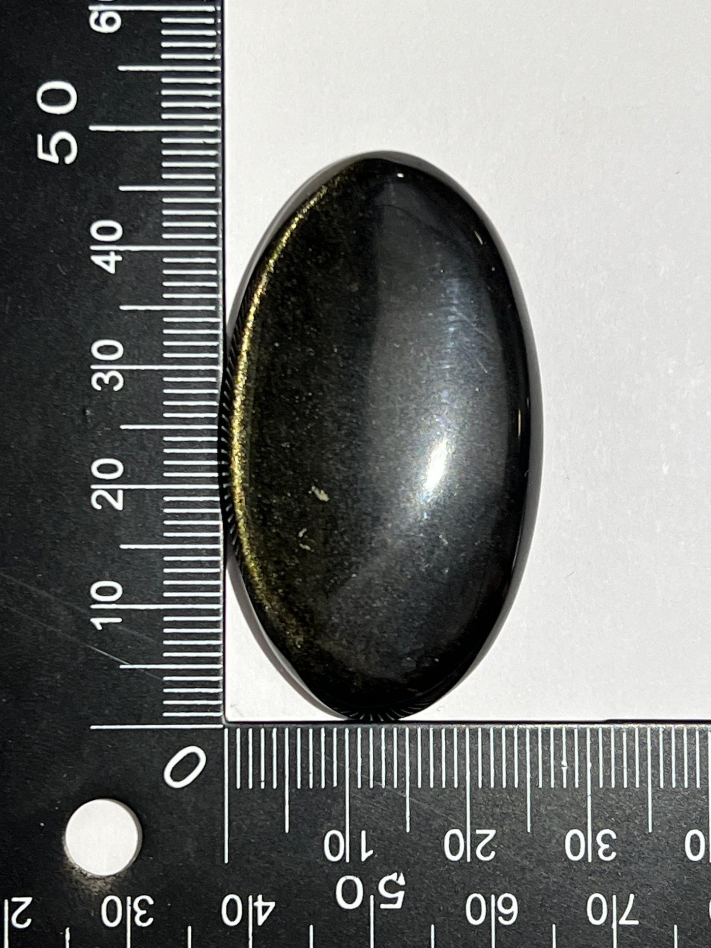 Obsidienne Doré n°1 (4,6cm x 2,5cm) - Solyluna Macramé