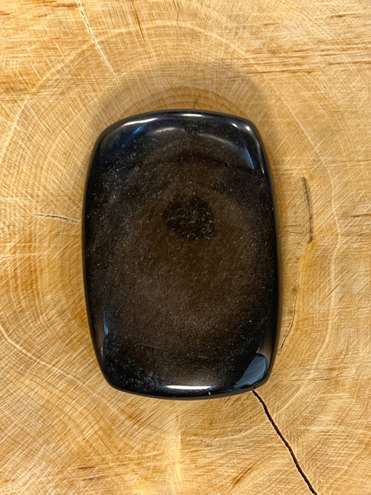 Obsidienne Doré n°4 (4,5cm x 3,2cm) - Solyluna Macramé
