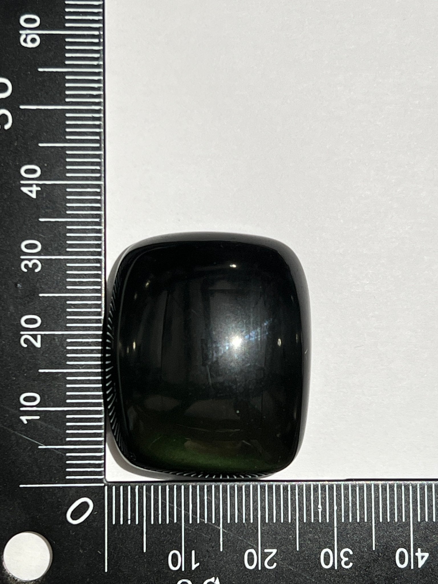 Obsidienne n°4 (3,2cm x 2,6cm) - Solyluna Macramé