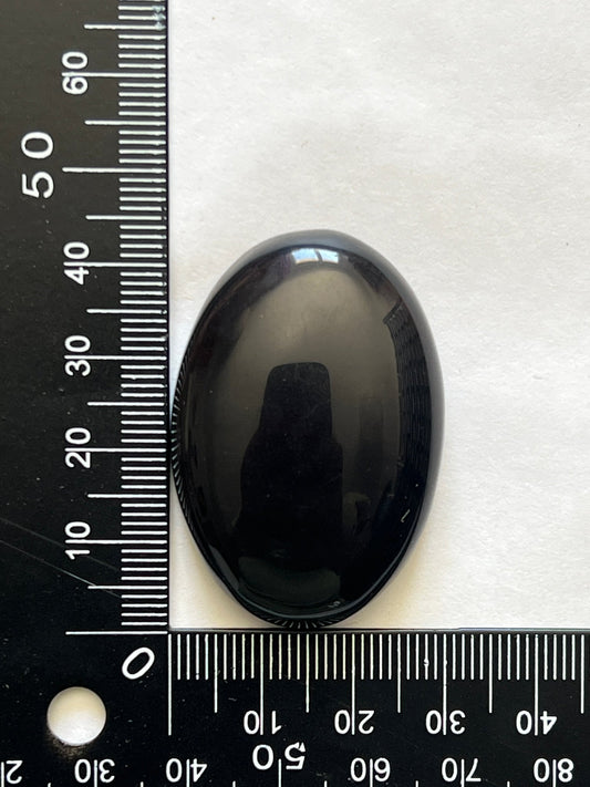 Obsidienne n°4 (4,3cm x 3cm) - Solyluna Macramé