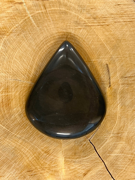 Obsidienne n°1 (4,2cm x 3,5cm) - Solyluna Macramé