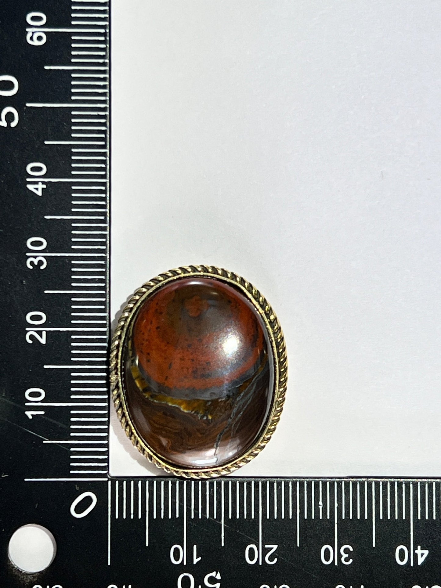 Oeil de Fer sertie doré n°D1 (2,9cm x 2,4cm) - Solyluna Macramé