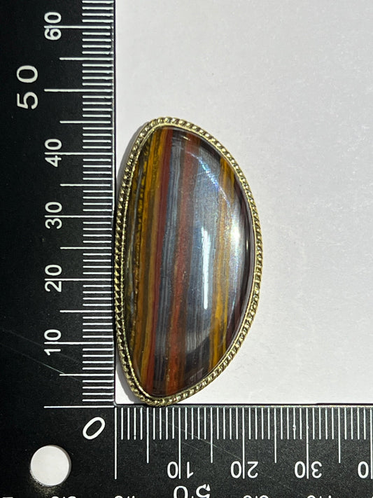 Oeil de Fer sertie doré n°D3 (4,5cm x 2,2cm) - Solyluna Macramé