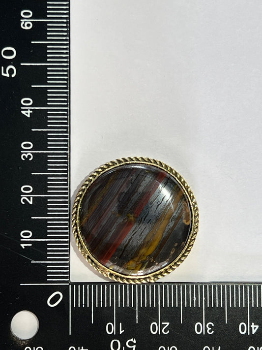 Oeil de Fer sertie doré n°D5 (2,9cm x 2,9cm) - Solyluna Macramé