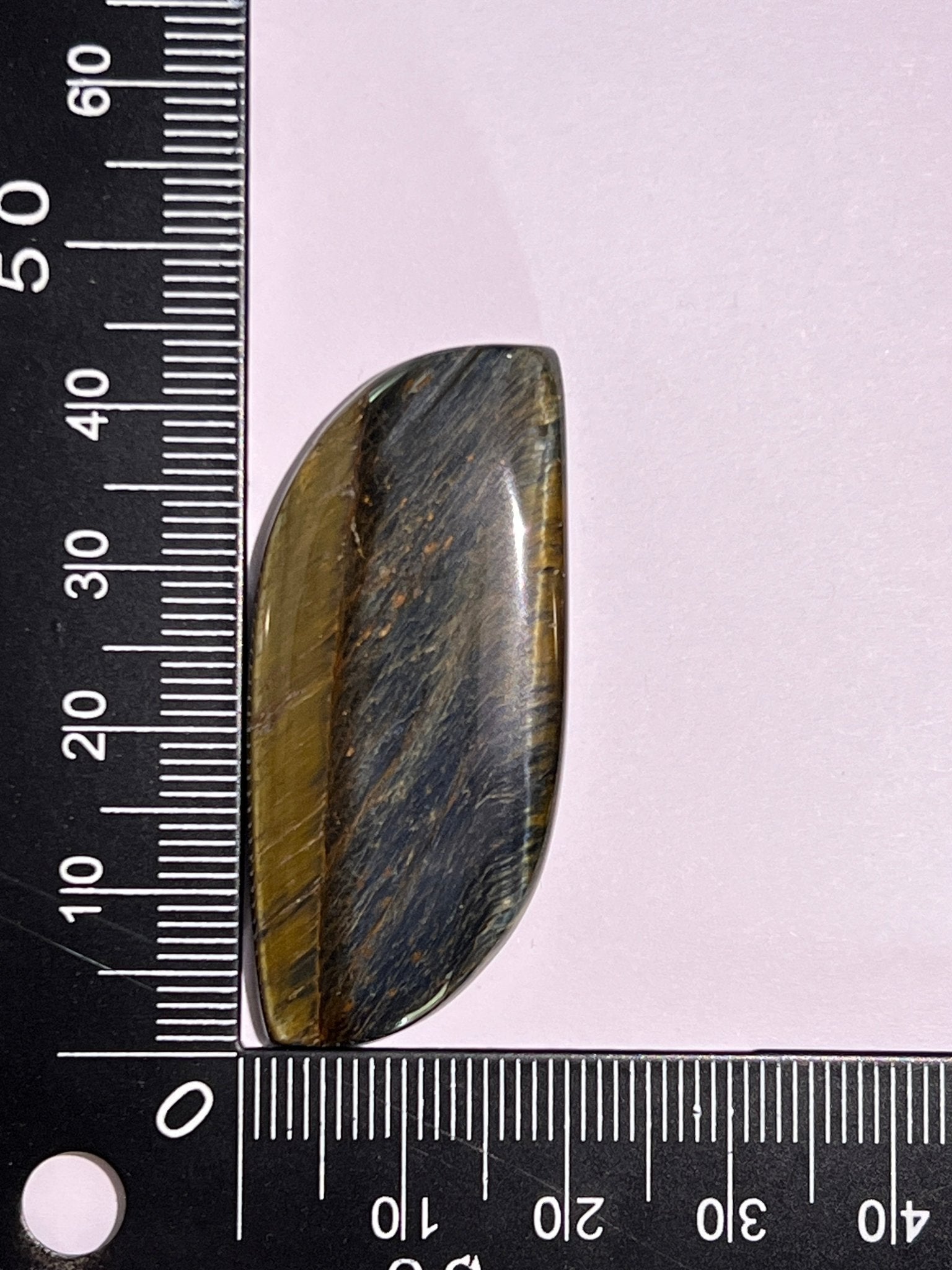 Oeil de Tigre n°3 (4,4cm x 1,9cm) - Solyluna Macramé