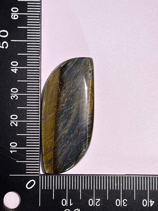 Oeil de Tigre n°3 (4,4cm x 1,9cm) - Solyluna Macramé