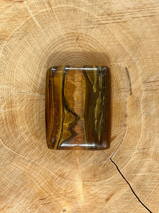 Oeil de Tigre n°6 (3cm x 2,5cm) - Solyluna Macramé