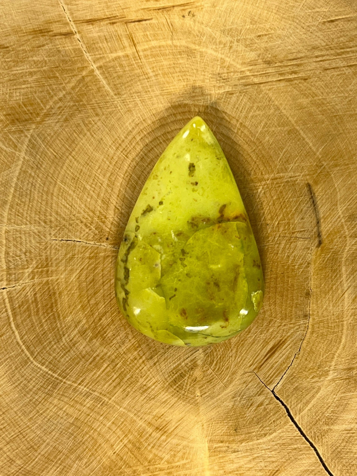 Opale Verte n°3 (3,6cm x 2,2cm) - Solyluna Macramé