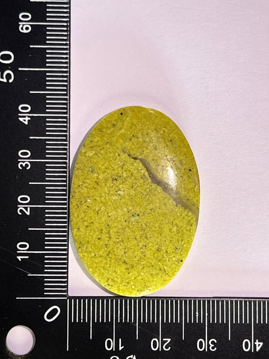 Opale Verte n°3 (4,1cm x 2,8cm) - Solyluna Macramé