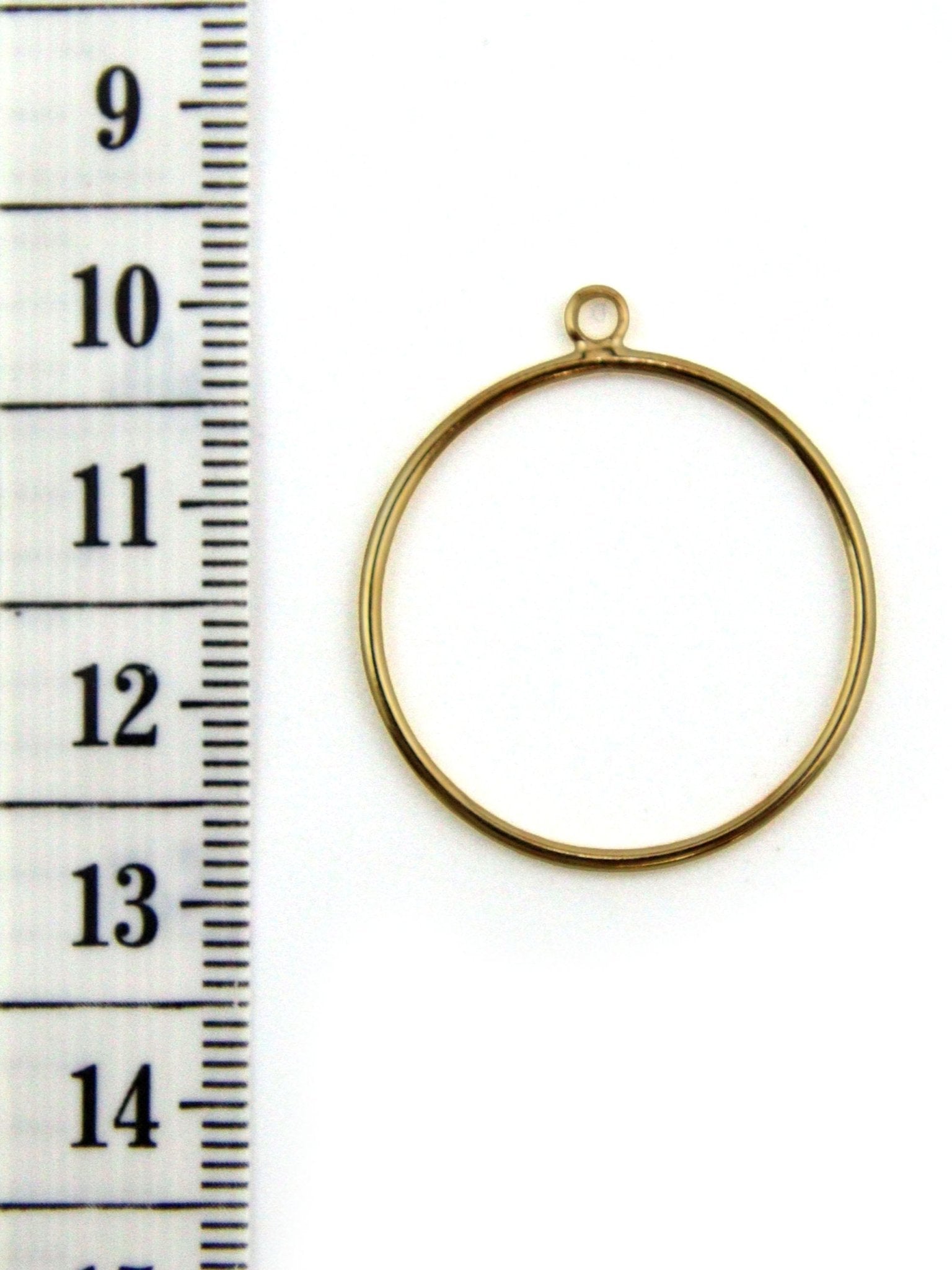 Pendentif Anneau Cercle Laiton Doré ou Argenté 30mm - Solyluna Macramé