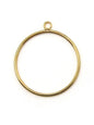 Pendentif Anneau Cercle Laiton Doré ou Argenté 30mm - Solyluna Macramé