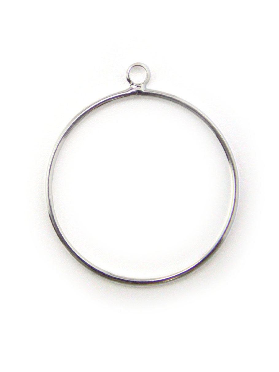 Pendentif Anneau Cercle Laiton Doré ou Argenté 30mm - Solyluna Macramé