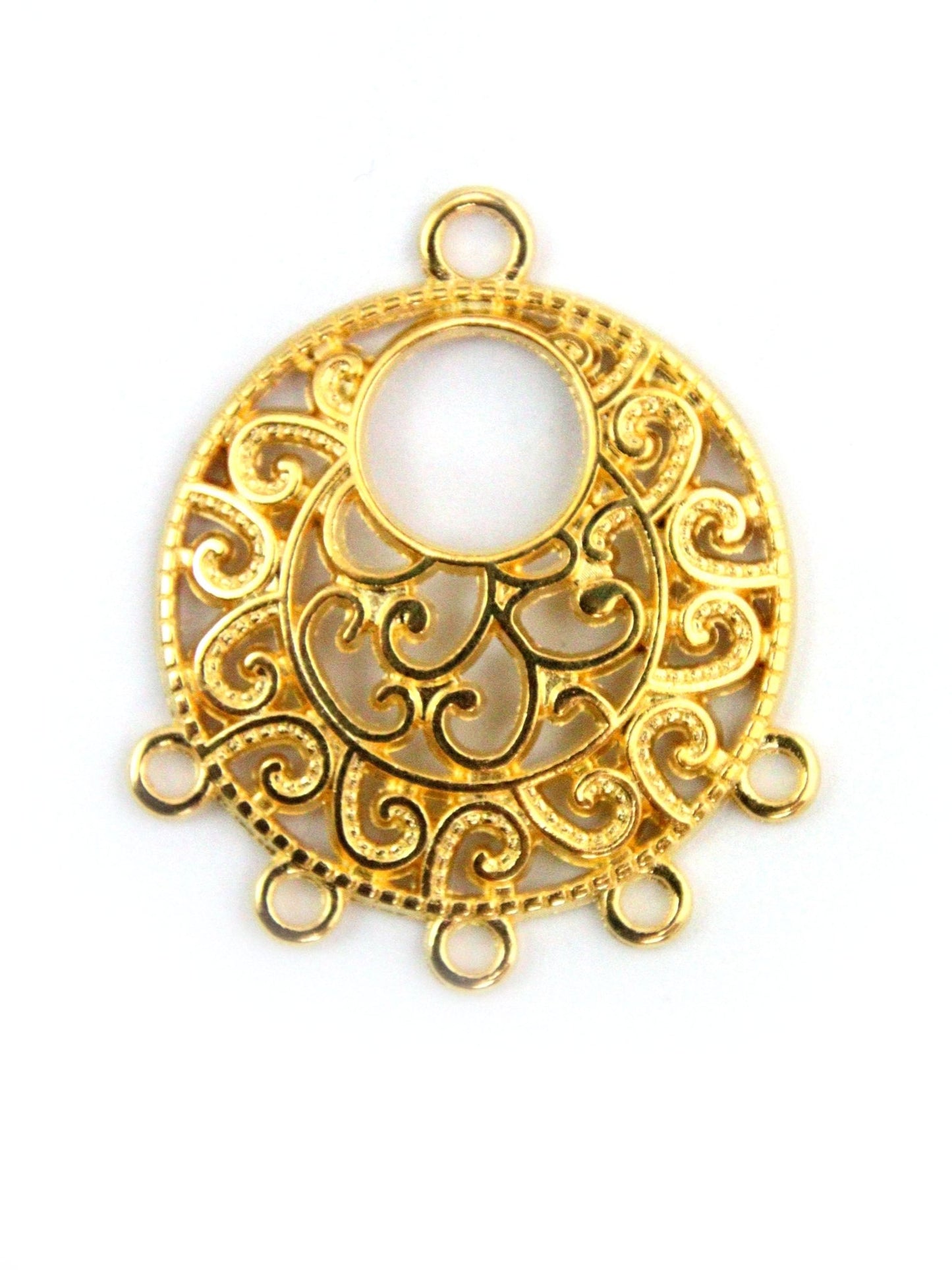 Pendentif chandelier arabesque 30 mm - Solyluna Macramé