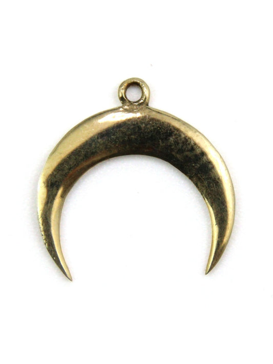 Pendentif croissant de lune laiton doré 18 mm - Solyluna Macramé