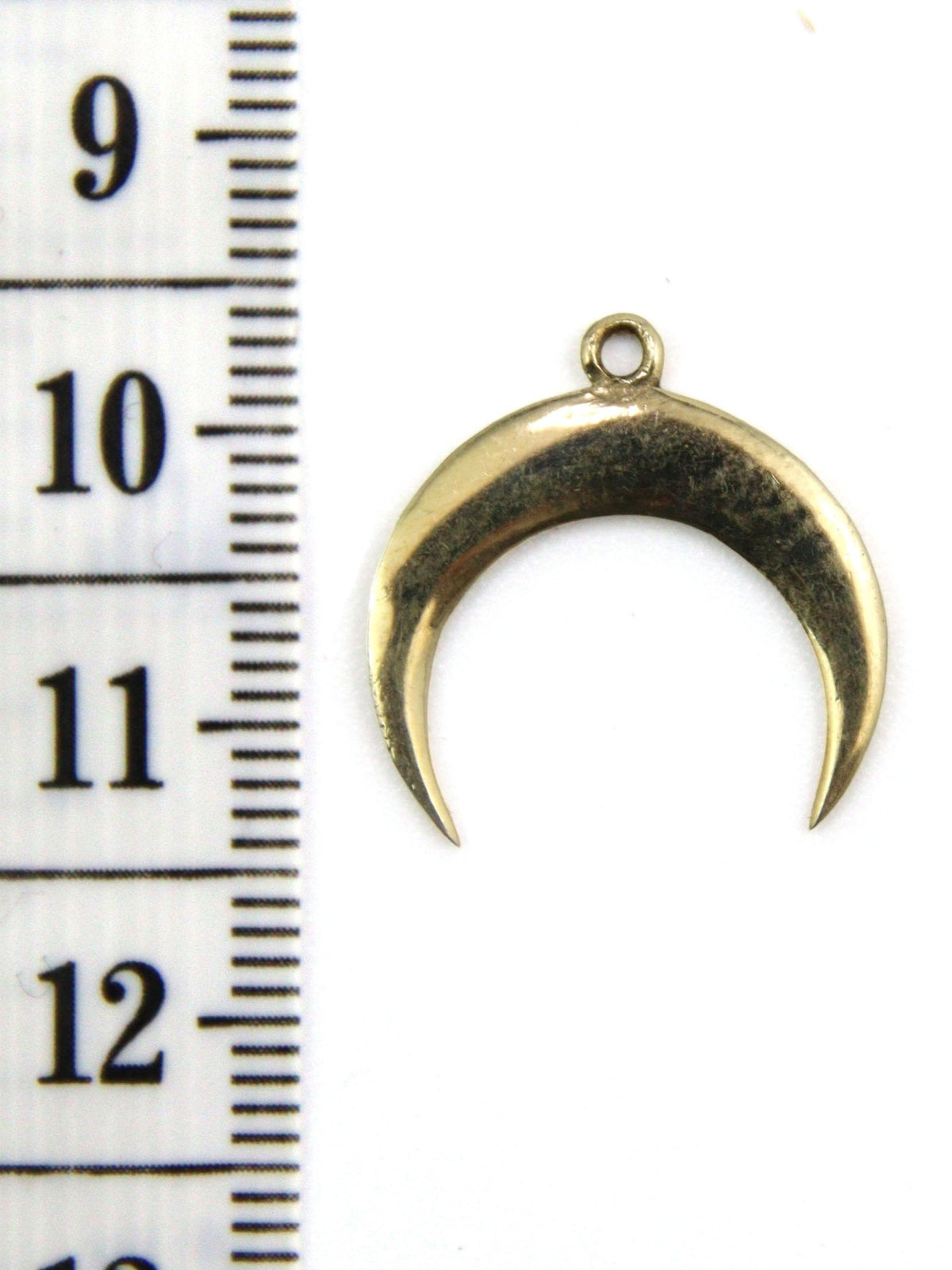 Pendentif croissant de lune laiton doré 18 mm - Solyluna Macramé