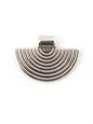 Pendentif demi - cercle en métal/zamak 26x18mm - Solyluna Macramé