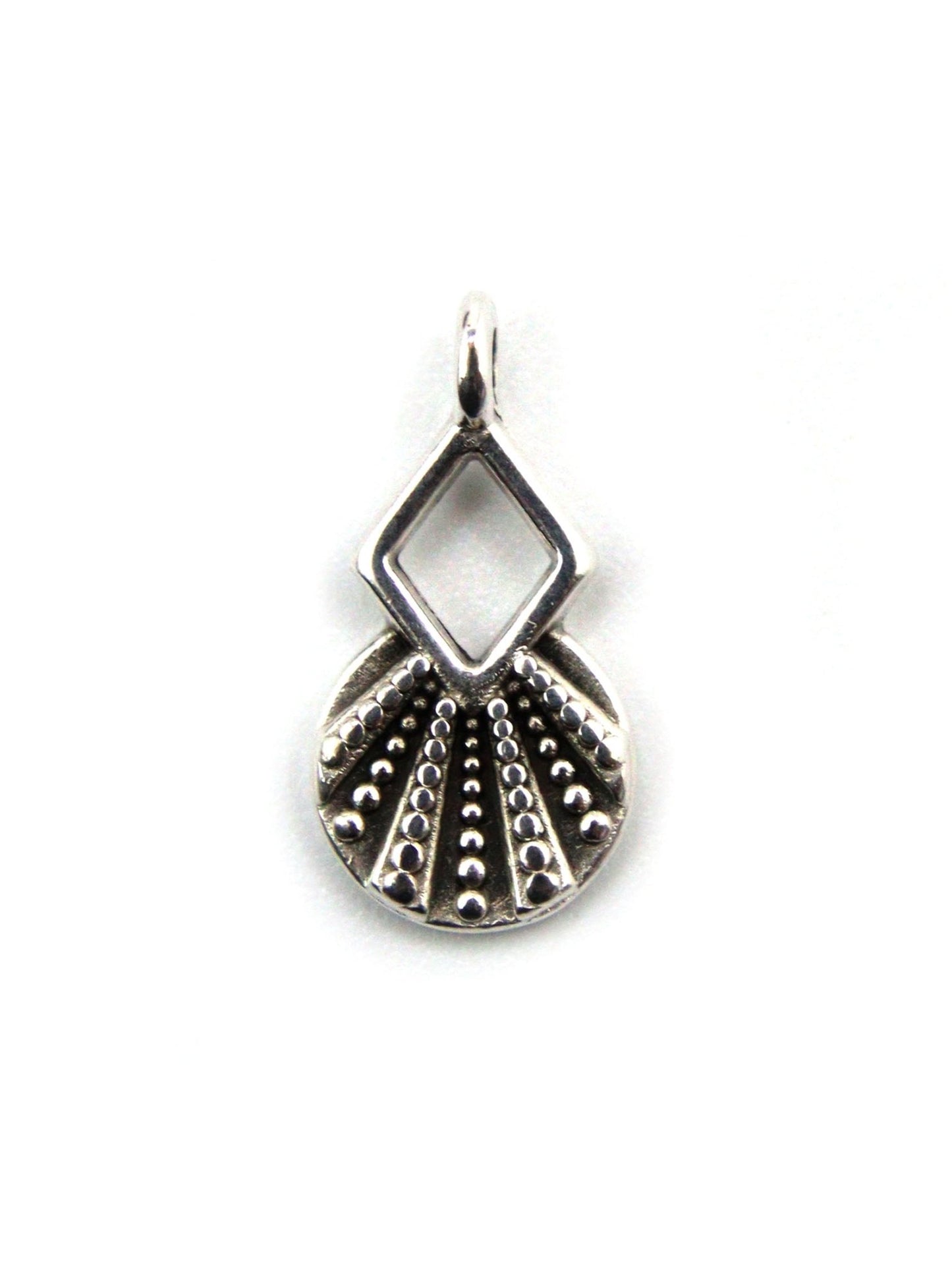 Pendentif géométrique cercle & losange 10x15 mm - Solyluna Macramé