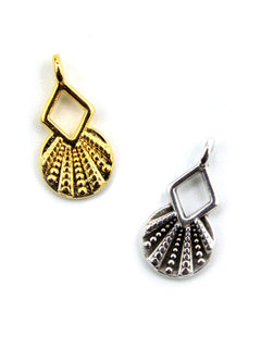 Pendentif géométrique cercle & losange 10x15 mm