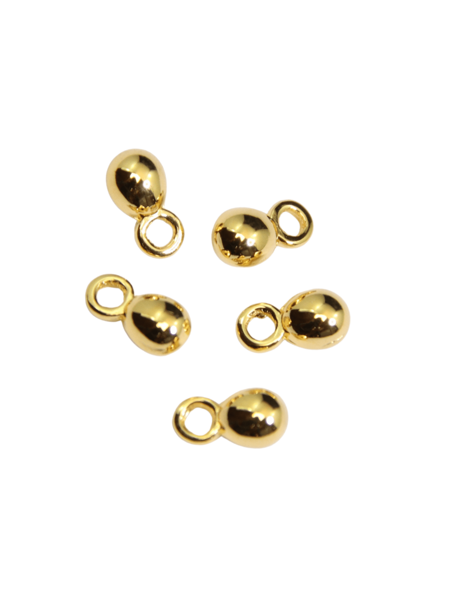 Pendentif goutte en zamak 4 mm – Lot de 5 pendentifs pour bijoux en micro - macramé - Solyluna Macramé