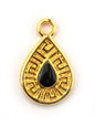 Pendentif goutte méandre zamak 13 mm - Solyluna Macramé