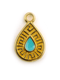 Pendentif goutte méandre zamak 13 mm - Solyluna Macramé